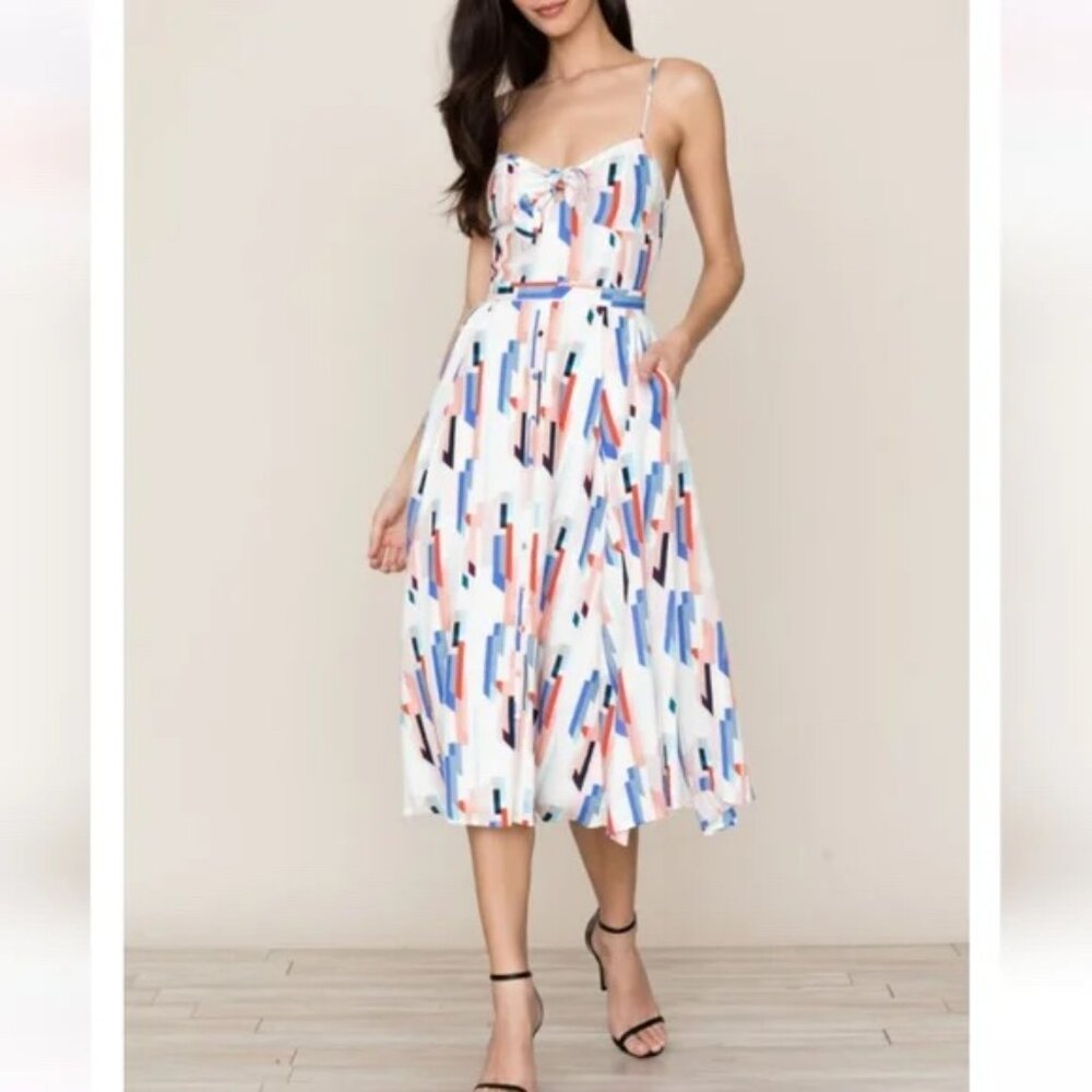 Yumi Kim Front Bow Pretty Woman Split Screen Maxi Dress